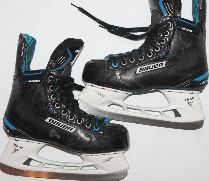 Senior Used Bauer Nexus 8000 Hockey Skates Regular Width Size 6.5