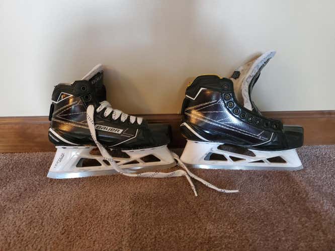 Used Senior Bauer Supreme 1S Hockey Goalie Skates Regular Width Size 5