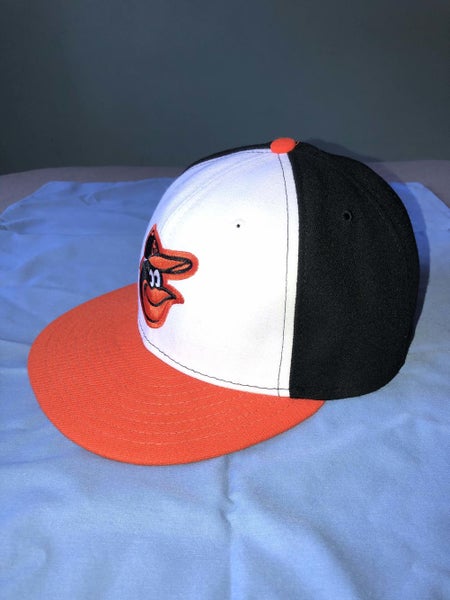 New Era Baltimore Orioles Fitted Hat Bird Logo Fade to Black, Size 7 5/8