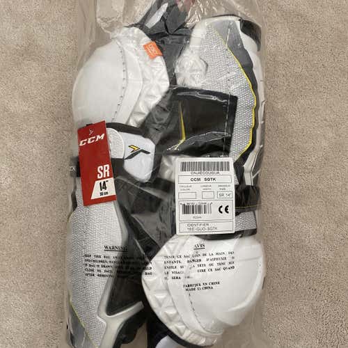 New Senior 14” CCM Ultra Pro Shin Pads Pro Stock