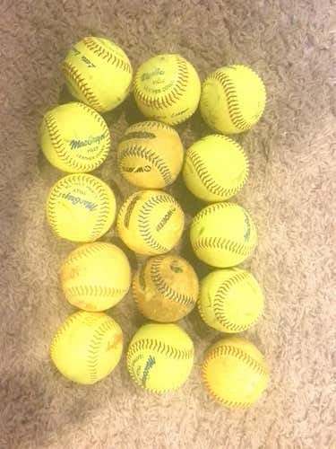 Yellow Used Other 15 Pack Softball