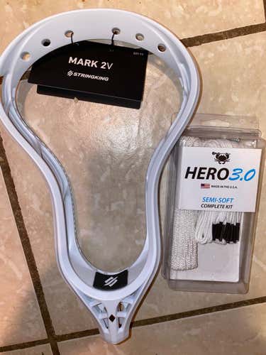 New!  StringKing Mark 2V Lacrosse Head with New Mesh!  No Trades