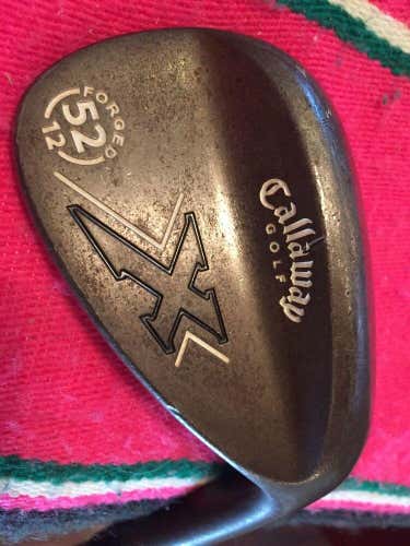 Callaway 52* 12 R Forged Raw Tour Gap Wedge 35 1/4” New Golf Pride Midsize Grip