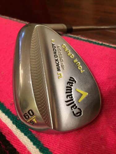 Callaway Mack Daddy 2 60* 9T Tour Forged Lob Wedge w New Golf Pride Midsize Grip