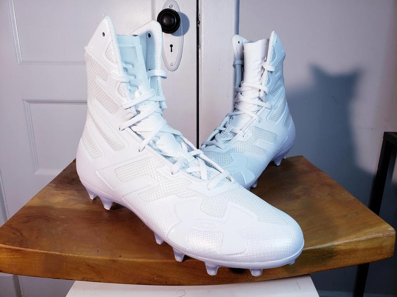 Men’s Under Armour UA Highlight MC Football White Cleats Size 12