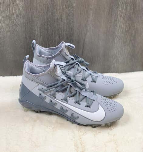 Nike Alpha Huarache 6 Elite 880409-011 Men's Lacrosse Cleats Size 10.5 Grey