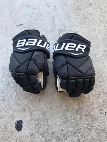 Black Used Bauer Vapor 1X Pro Lite 14" Pro Stock Gloves Philadelphia Flyers Stock