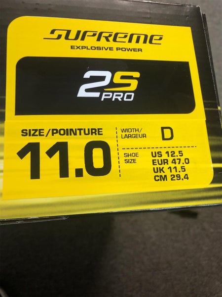 New Bauer Supreme 2S Pro Size 11.0 D Sr Skates