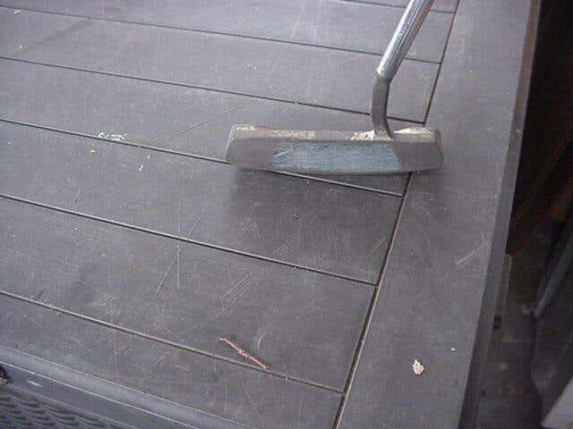 34.5 INCH ODYSSEY DUAL FORCE DF 552 BRASS ANSER STYLE PUTTER BLACK INSERT