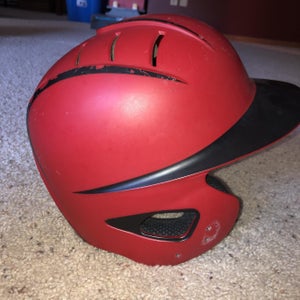 Red Used One Size Fits All Boombah Batting Helmet