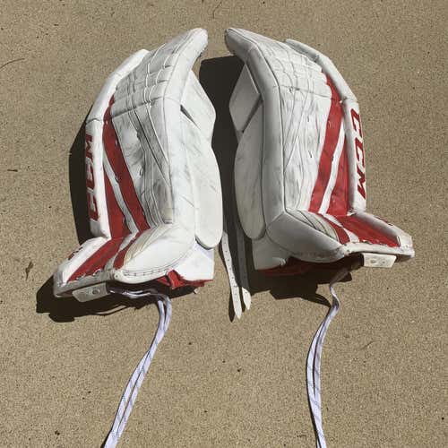 Red Used 35" CCM Extreme Flex E3.9  Goalie Leg Pads