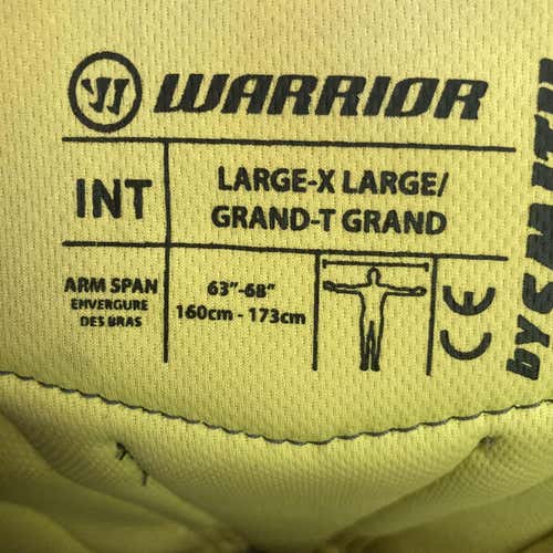Used XL Warrior Ritual G4 Goalie Chest Protector