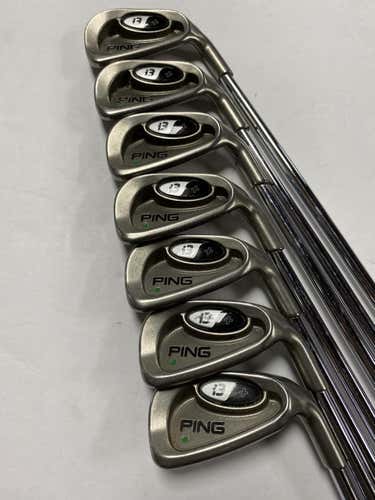 Used Ping I3+ Green Dot 3i-9i Steel Regular Golf Iron Or Hybrid Sets