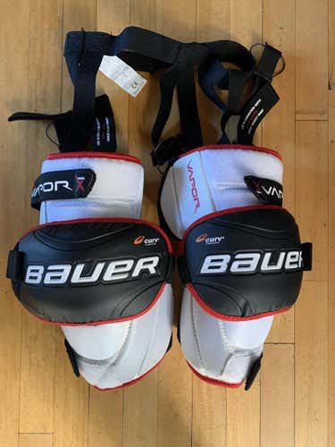 Bauer 1x Goalie Knee Pads SR w/ Garter Belt -- WORN ONCE!