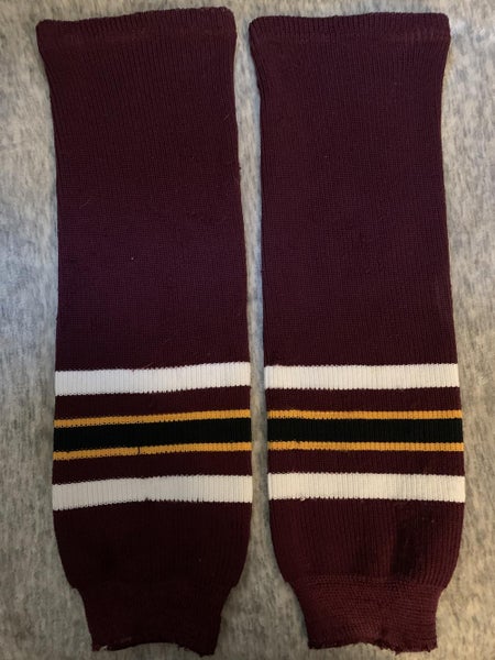 Athletic Knit Maroon Ice Hockey Skate Socks - Unisex, Large/Sr
