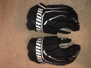 Black Used Senior Warrior burn Gloves 14"