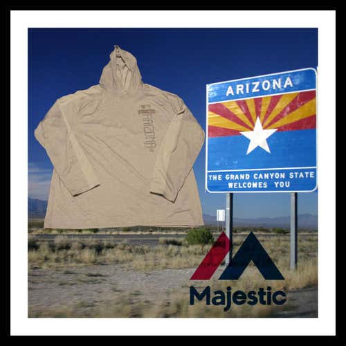 Diamondbacks Majestic Heathered Gray Authentic Collection Ultra-Light Hoodie Long Sleeve T-Shirt