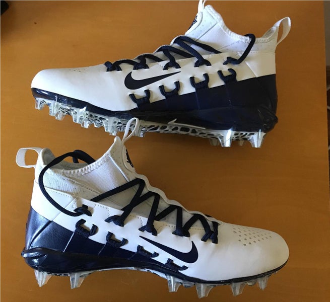 New Size 9 NIKE ALPHA HUARACHE 6 ELITE LAX/FOOTBALL Cleats White/Blue