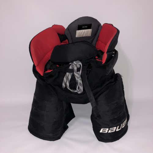 Bauer APX Pro Stock Hockey Pants Size Medium All Black With NHL logo