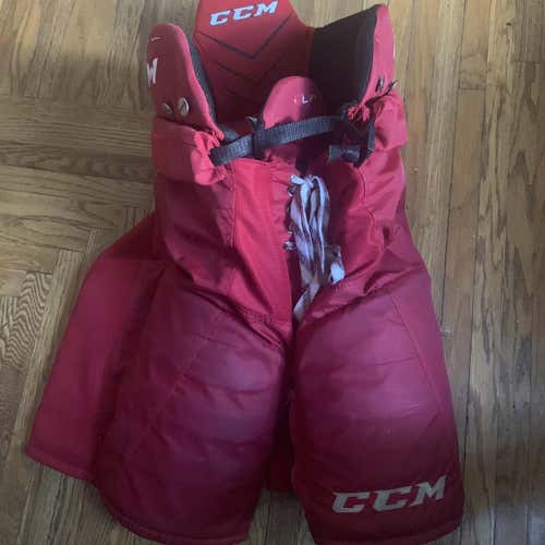 Red Used Medium CCM QuickLite  Hockey Pants