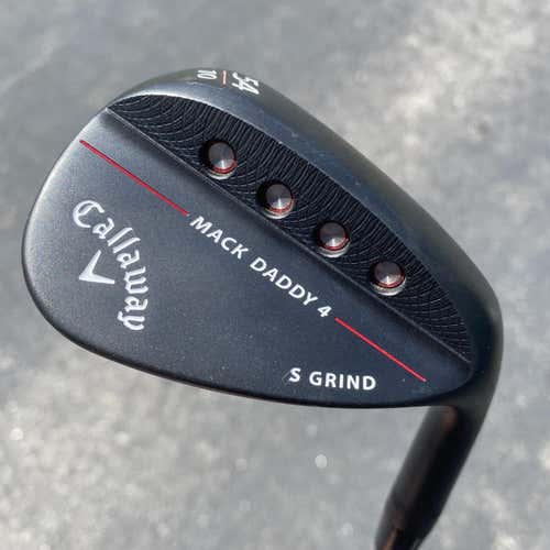 Used RH Matte Black Mack Daddy 4 Stiff Flex Steel Shaft Wedge