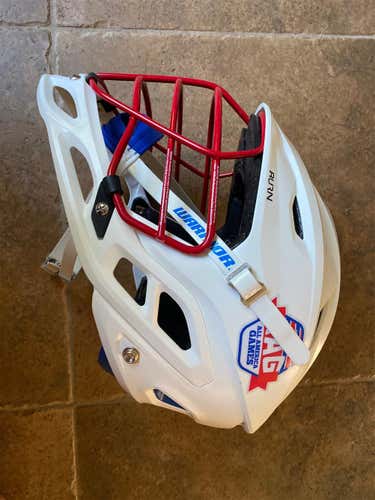 White Used Warrior Burn All American Helmet