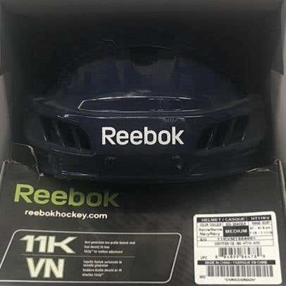 REEBOK 11K PRO STOCK HOCKEY HELMET NAVY MEDIUM NEW (6528)