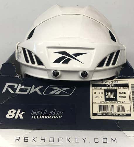REEBOK 8K PRO STOCK HOCKEY HELMET WHITE SMALL NEW (6521)