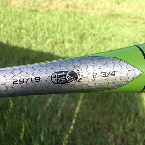 Used USSSA Certified Alloy Hex Alloy (-10) 19 oz 29" Bat