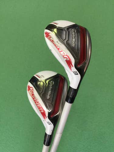 3 & 5 Hybrid Stiff TaylorMade Right Handed AeroBurner Stiff Flex 3H 5H Used Men's Matrix Rul-Z 70
