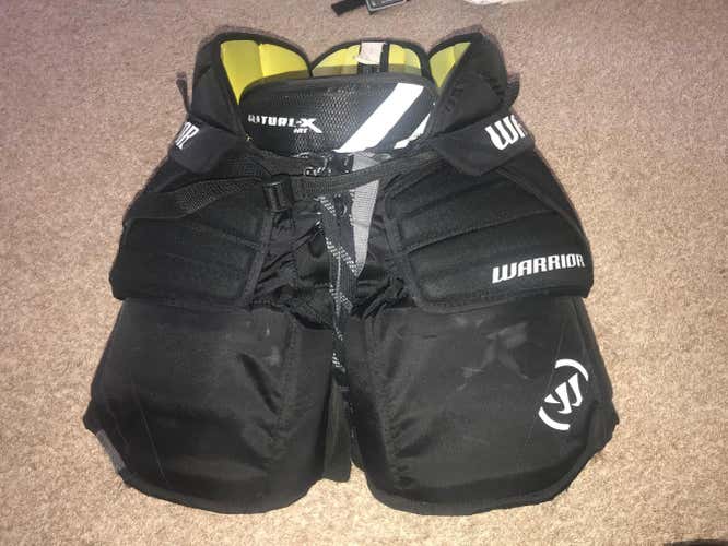 Black Intermediate Used Small Warrior Ritual X Hockey Goalie Pants Pro Stock