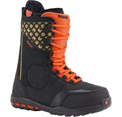 ​WOMEN’S BURTON “SAPPHIRE” LACE UP SNOWBOARD BOOTS (BLACK/ORANGE) SIZE: 8.5