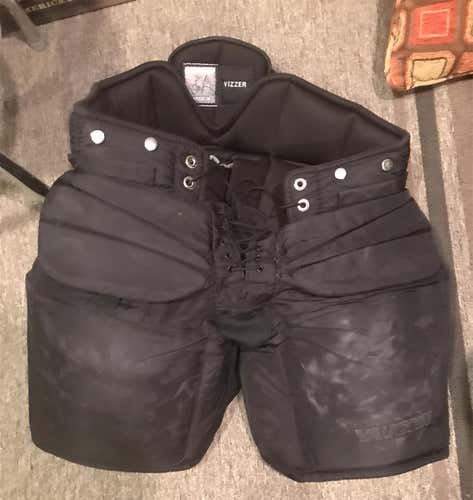 Black Used Large Vaughn Pro Stock Goalie Pants