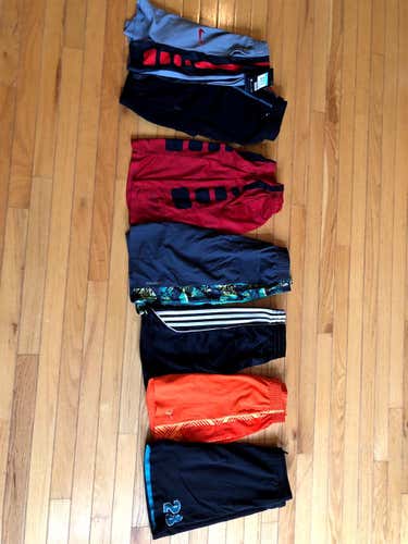 Various athletic shorts