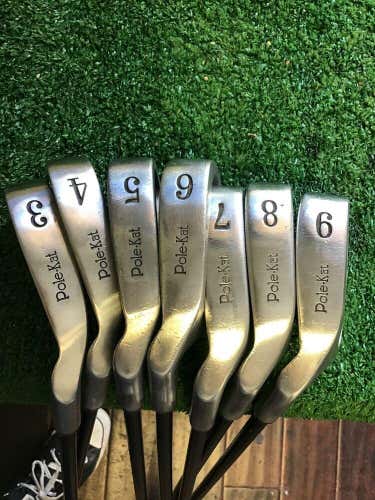 Pole-Kat Rogue Laefthanded Iron Set 3-9 With Mid-Flex Graphite Shafts