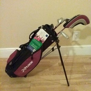 XPlode Junior Golf set (Driver, 5 Iron, 9 Iron, Putter) & Stand/Carry Golf Bag