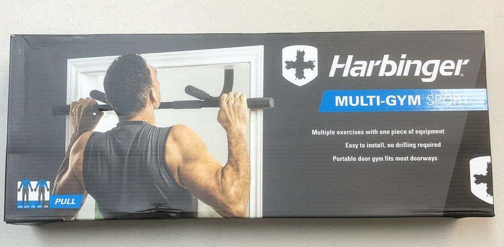 New Harbinger Multi-Gym Sport Pull-Up Chin-Up Bar Door Frame Home Workout