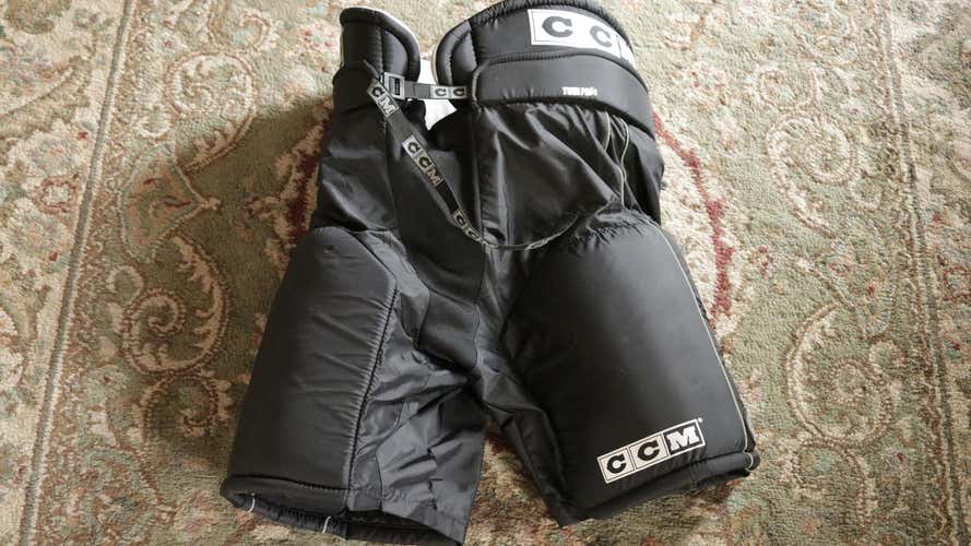 Black Senior Used Large CCM Hockey Pants
