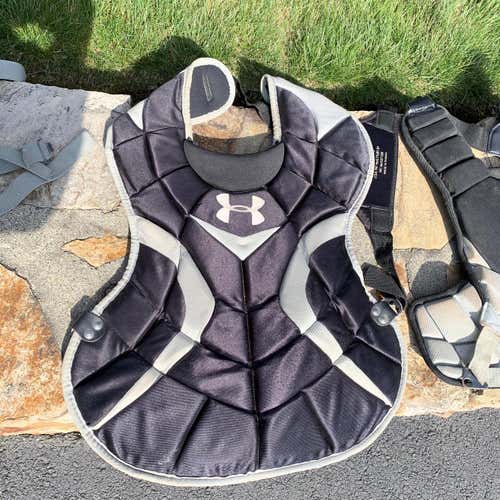 Gray Used Youth Under Armour Catcher's Combo