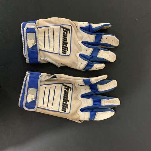 Blue Used Large Franklin Batting Gloves