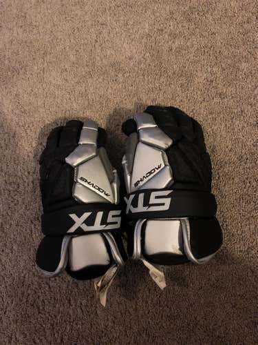 Black Used Player's STX Shadow 12" Lacrosse Gloves