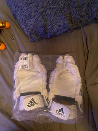 White New Adidas Freak 13" Lacrosse Gloves