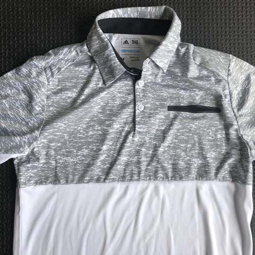 White Men's Medium Adidas Climacool Golf Polo Shirt