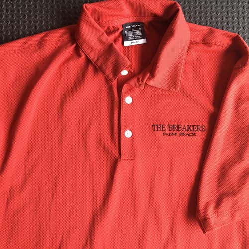Red Men's Medium Nike The Breakers Palm Beach Golf Polo Shirt