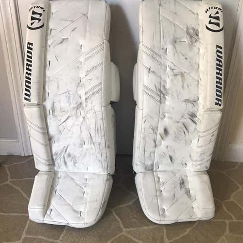 White Used 30" Warrior Ritual G3 Goalie Leg Pads