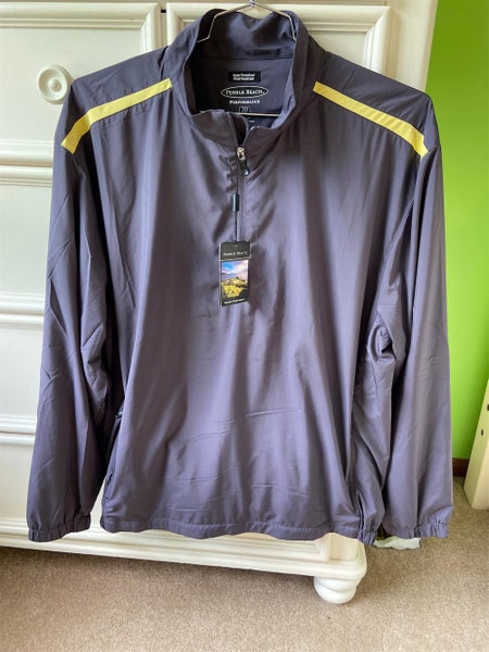 Gray Pebble Beach Men's Large 1/4 Zip Jacket