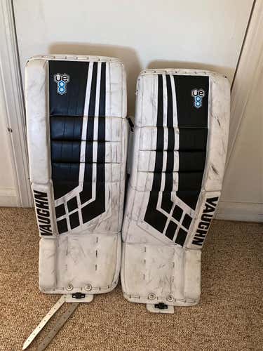 Black Used 28" Vaughn Velocity VE8  Goalie Leg Pads