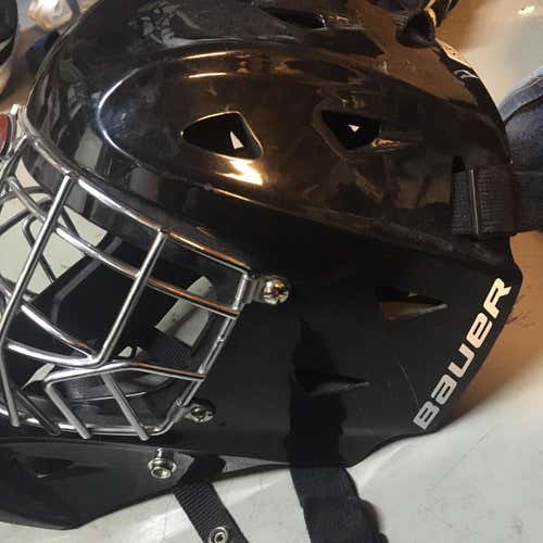 Black Used Bauer  Goalie Mask