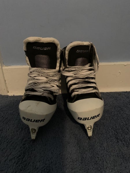 Junior Used Bauer Pro Hockey Goalie Skates Regular Width Size 6.5