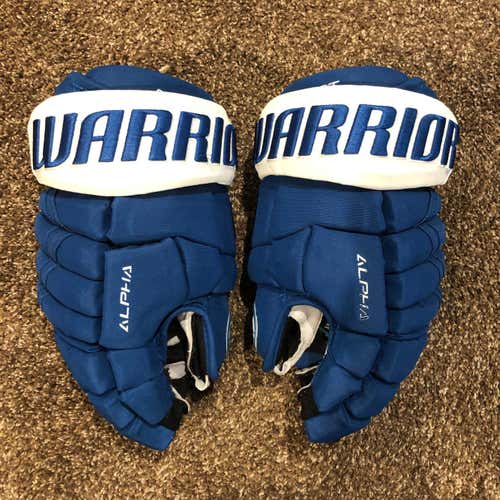 Colorado Avalanche Stadium Series Game Worn Calvert Warrior Alpha Pro Gloves 14" Pro Stock